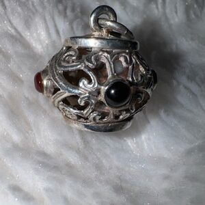 Vintage Unique Gemstone Harmony Ball Pendant